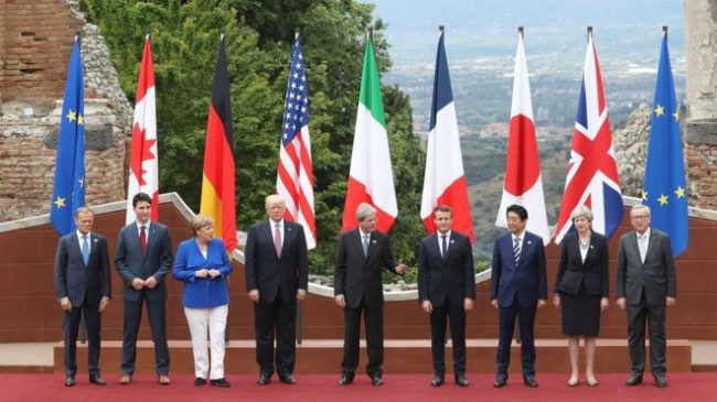 जी सेभन सम्मेलनमा चीन–अमेरिका व्यापार युद्धको चिन्ता