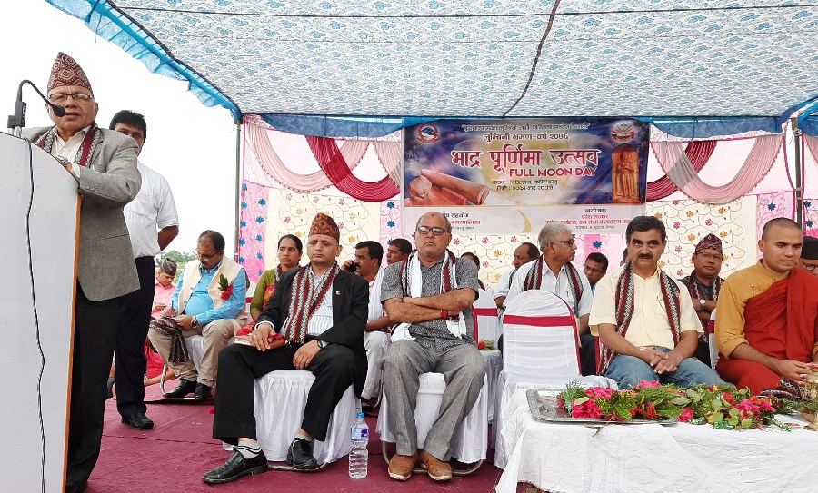 बुद्ध जन्मस्थल लुम्बिनी निग्लिहवामा भाद्र पूर्णिमा उत्सव