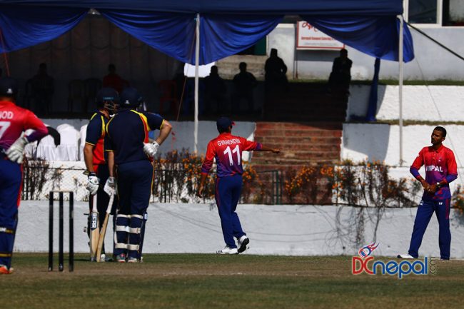 एमसीसी ३९ ओभरमै अलआउट, नेपाललाई जीतको लागि २०२ रनको लक्ष्य