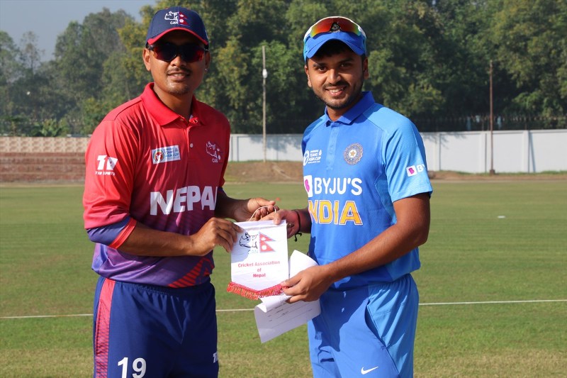 २८ तस्वीरमा हेर्नुहोस् इमर्जिंग टिम्स कपमा नेपाल–भारत क्रिकेट