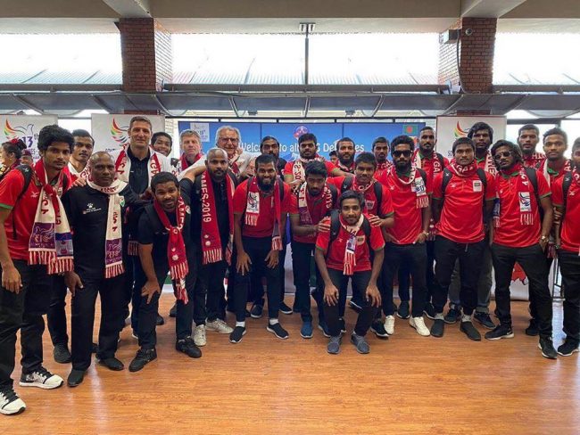 सागका लागि माल्दिभ्स र बंगलादेशको फुटबल टिम काठमाडौंमा