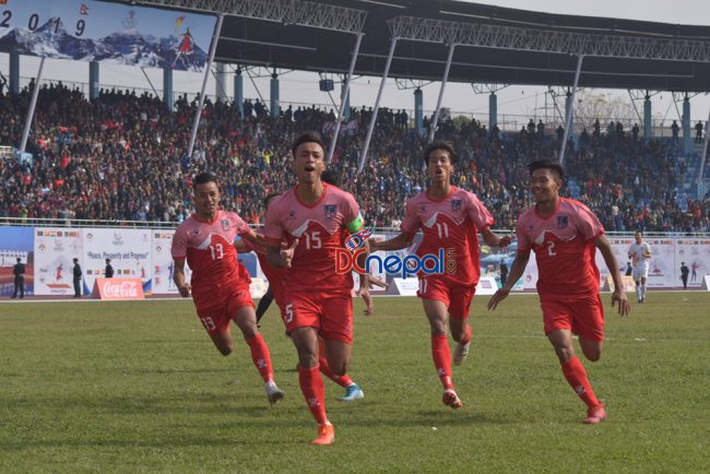 साग फुटबल : नेपाल भर्सेस श्रीलंका फुटबल जारी