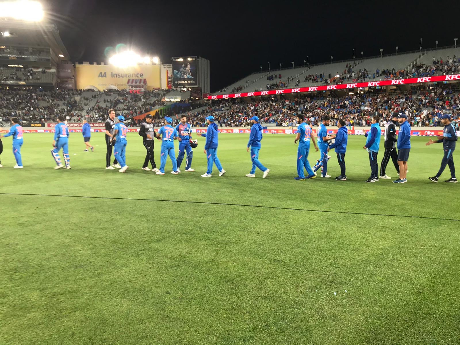 न्युजिल्याण्डसँगको पहिलो टी–२०मा भारतको जित
