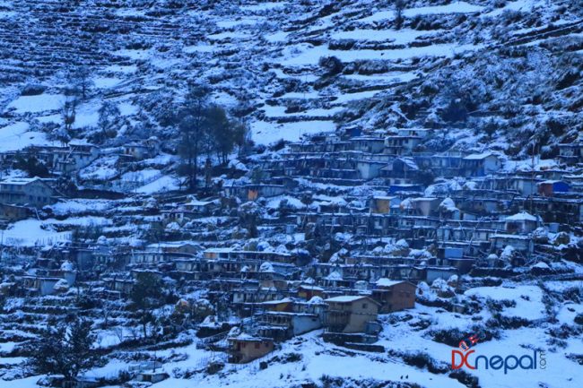 मुगुमा हिमपातः दृश्य मनोरम, जनजीवन कष्टकर (फोटोफिचर)