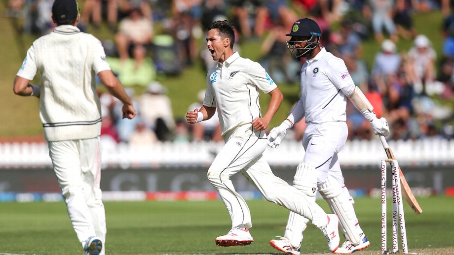 न्यूजिल्यान्ड र भारत पहिलो टेस्टः तेस्रो दिनको खेल सकिँदा भारत ३९ रनले पछाडि