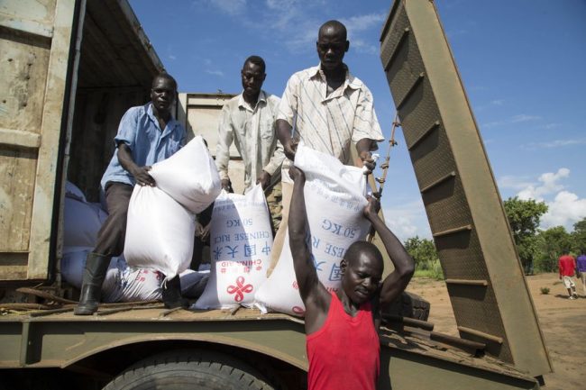 चीनद्वारा दक्षिण सुडानलाई एक हजार टन चामल सहयोग