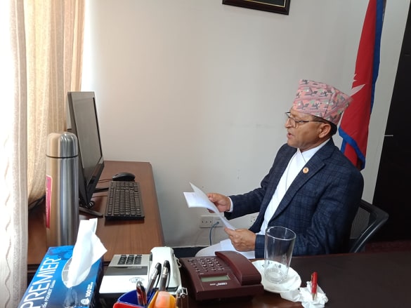 राष्ट्रियसभा अध्यक्षद्वारा सातवटै प्रदेशका सभामुखसँग भिडियो कन्फ्रेन्स