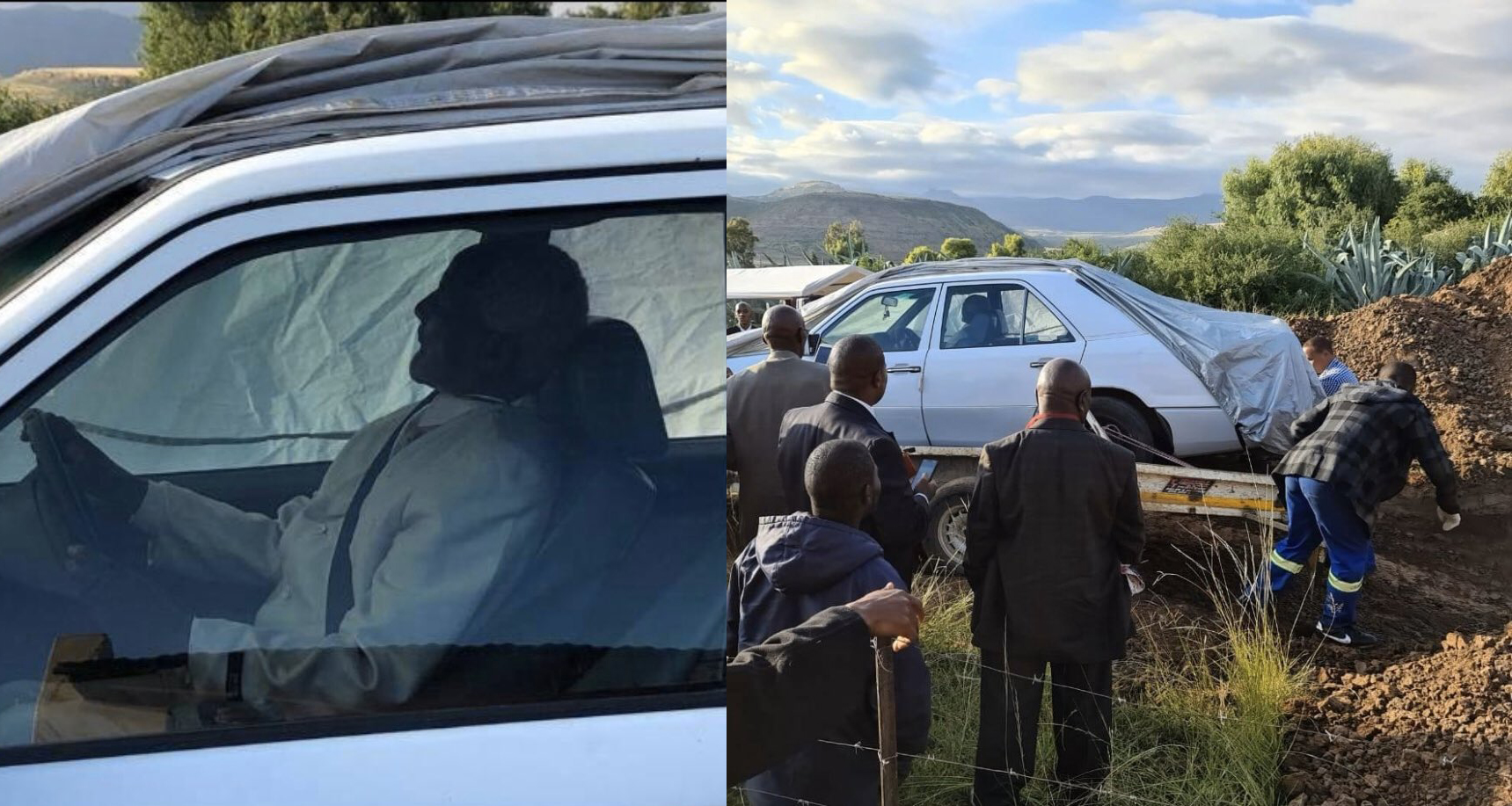 यी नेतालाई ७६ लाखको कारको ड्राइभिङ सिटमा राखेर कारसहित चिहानमा गाडियो