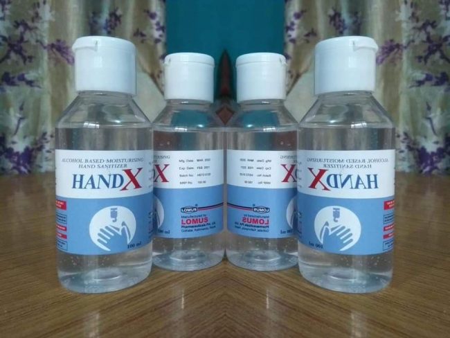 लोमसले ल्यायो डब्लुएचओ मान्यताप्राप्त  ह्याण्ड स्यानिटाइजर, मूल्य १५०