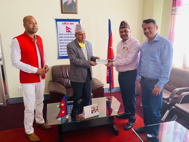 अर्घाखाँची सिमेन्टको ५१ लाख सहयोग