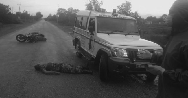 एम्बुलेन्स र मोटरसाइकल ठोक्किँदा सशस्त्र प्रहरी हवल्दारको मृत्यु