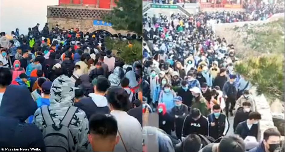 चीनमै सामाजिक दूरीको धज्जी उडाइयो, लकडाउनपछिको पहिलो विदामा हजारौंको भीड
