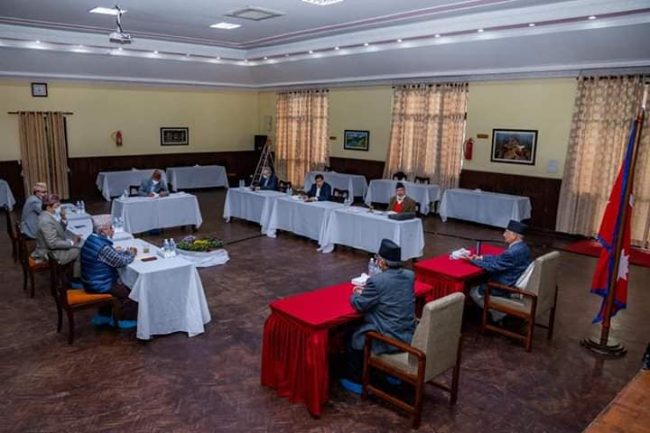 नीति तथा कार्यक्रममाथि छलफल गर्न नेकपा सचिवालय बैठक जारी