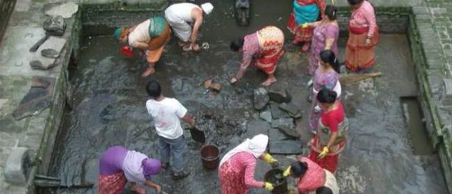 पानीको मुहानका स्रोत सफाइ गर्दै सिथी नखः सम्पन्न