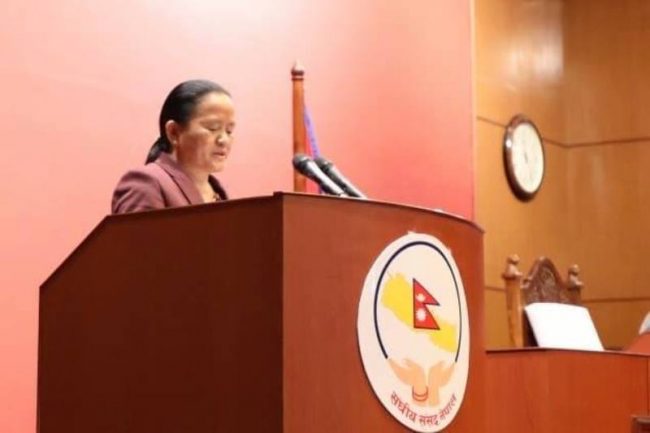 राष्ट्रिय सभाबाट  नेपालको संविधान संशाेधन विधेयक सर्वसम्मतिले स्वीकृत