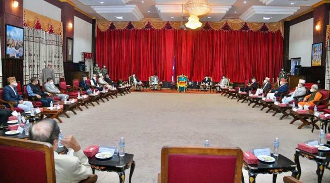 राष्ट्रपतिद्वारा उच्चस्तरीय भेटघाट, राष्ट्रियताको सवालमा देखाएको ऐक्यवद्धाताप्रति खूशी व्यक्त