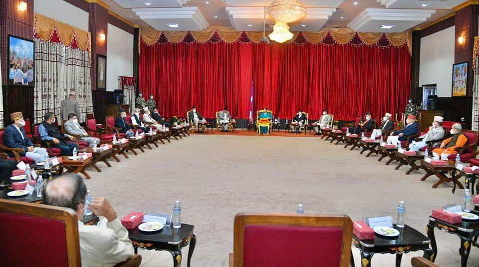 राष्ट्रपतिद्वारा उच्चस्तरीय भेटघाट, राष्ट्रियताको सवालमा देखाएको ऐक्यवद्धाताप्रति खूशी व्यक्त