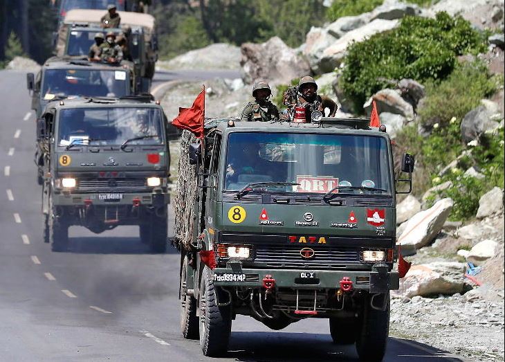 चिनियाँ सेनाले देपसांग क्षेत्रमा पाल गाडे, सैन्य वाहन र तोप ल्याए