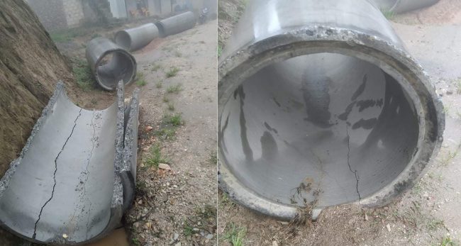 सडक निर्माणमा गुणस्तरहीन सामान प्रयोग गरेको भन्दै स्थानीय आक्रोशित