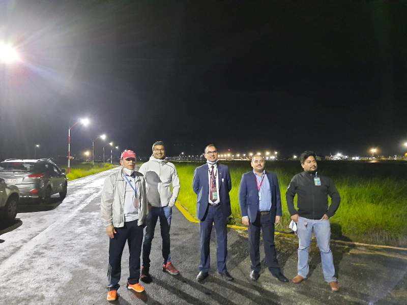 त्रिभुवन अन्तर्राष्ट्रिय विमानस्थलकाे पेरिमिटरमा जोडियो बत्ति