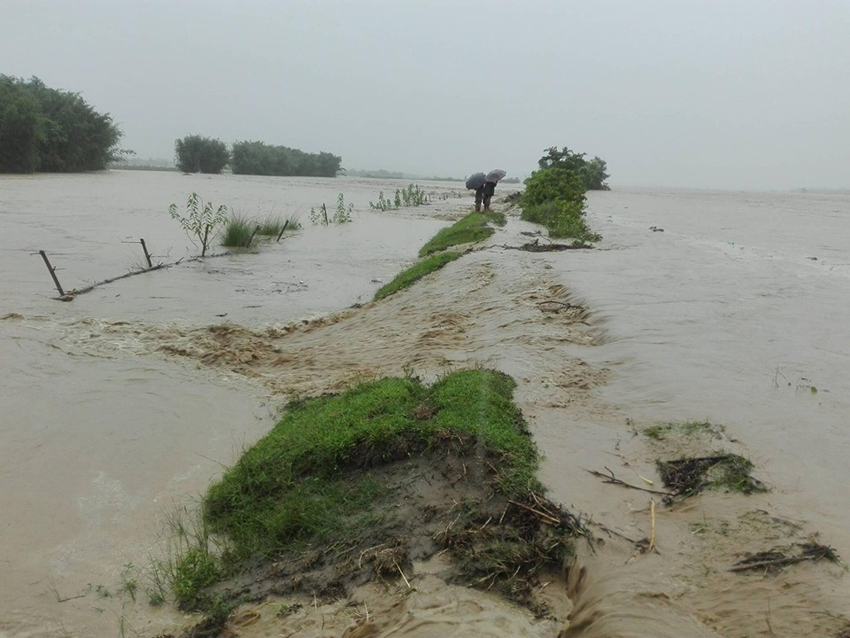 झापामा बाढी : एकको मृत्यु, पाँच परिवार विस्थापित