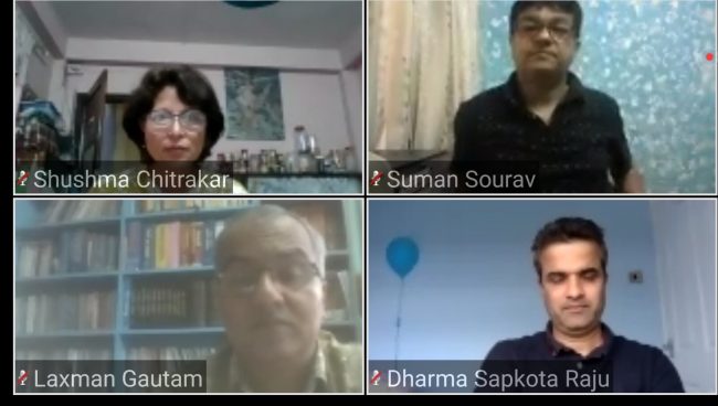 भर्चुअल लघुकथा गोष्ठीमा कथाकारहरु
