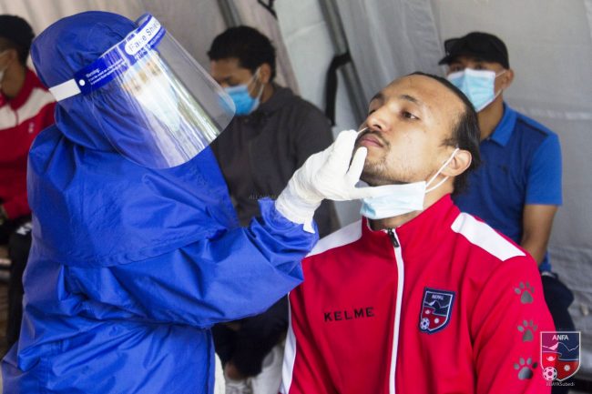 विश्वकप छनोट खेल्ने राष्ट्रिय फुटबल टोलीको कोरोना परीक्षण सम्पन्न