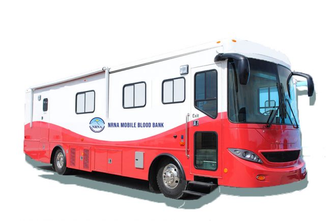 एनआरएनएले नेपालमा घुम्ती रगत बस सेवा सञ्चालन गर्दै