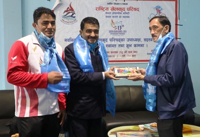 पूर्वखेलाडी राजेन्द्र क्षेत्री सम्मानित