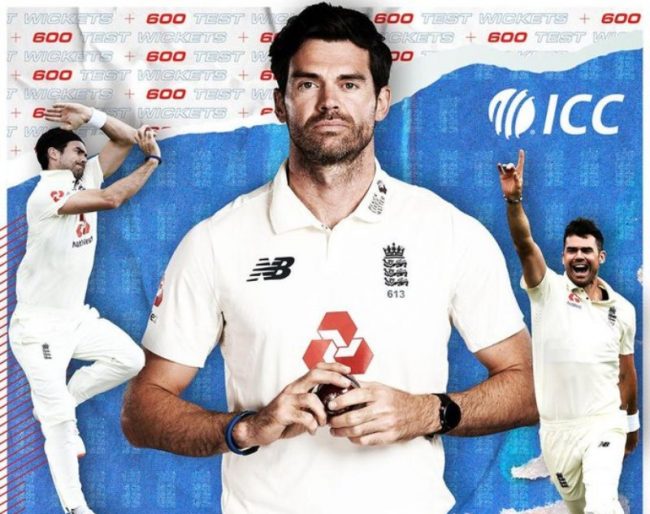 जेम्स एन्डरसनले ६ सय विकेट लिए, पारसले दिए बधाई