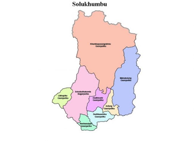 सोलुखुम्बुमा रहेको चोकर्मा पोखरी फुटेको आशङ्का