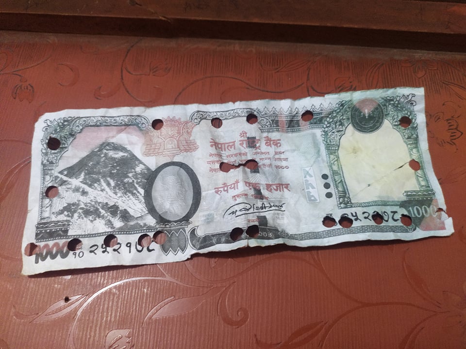 मुगुमा १ हजार दरको नक्कली नोट
