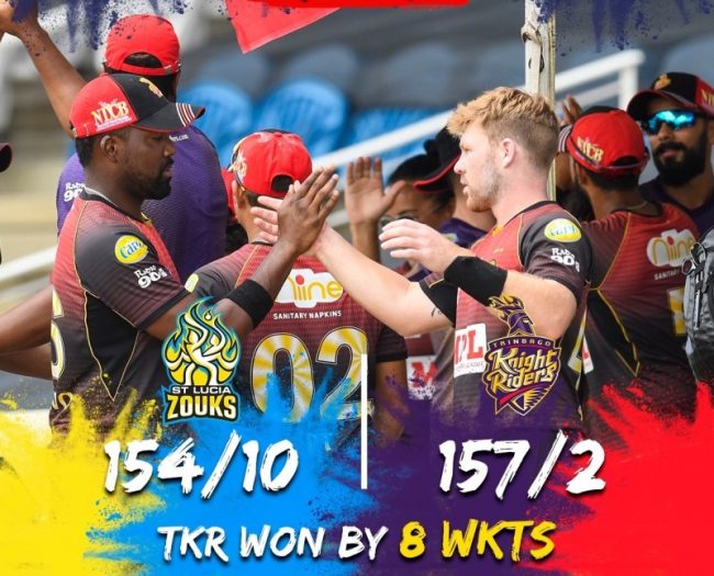 सीपीएलको उपाधि ट्रिभागो नाइट राइडर्सलाई