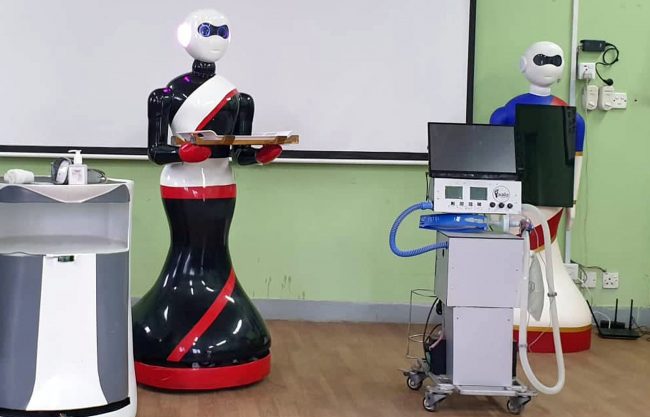 सङ्क्रमितको उपचारमा नर्सिङ रोबोट परिचालन