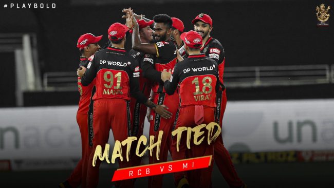 सुपर ओभरमा मुम्बईमाथि बेंगलोरको जित