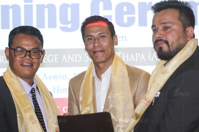 पूर्व कप्तान सागर थापा मनास्लु कलेजको ब्रान्ड एम्बेस्डर