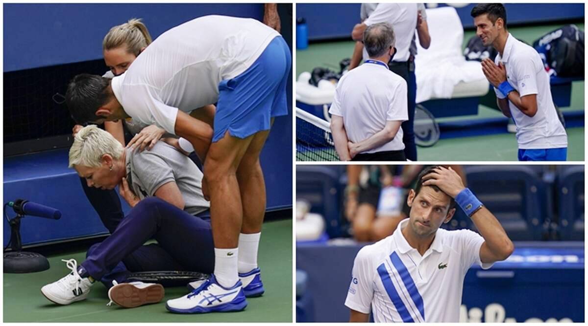 निर्णायकलाई बलले हिर्काएपछि जोकोभिच प्रतियोगिता खेल्न अयोग्य घोषित