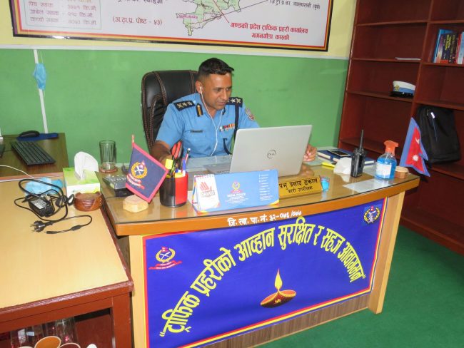 भर्चुअल माध्यमबाट ट्राफिक सचेतना सम्बन्धि कार्यक्रम