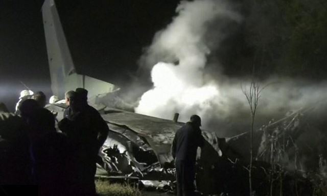युक्रेनमा भएको सैनिक विमान दुर्घटनामा २५ जनाको मृत्यु