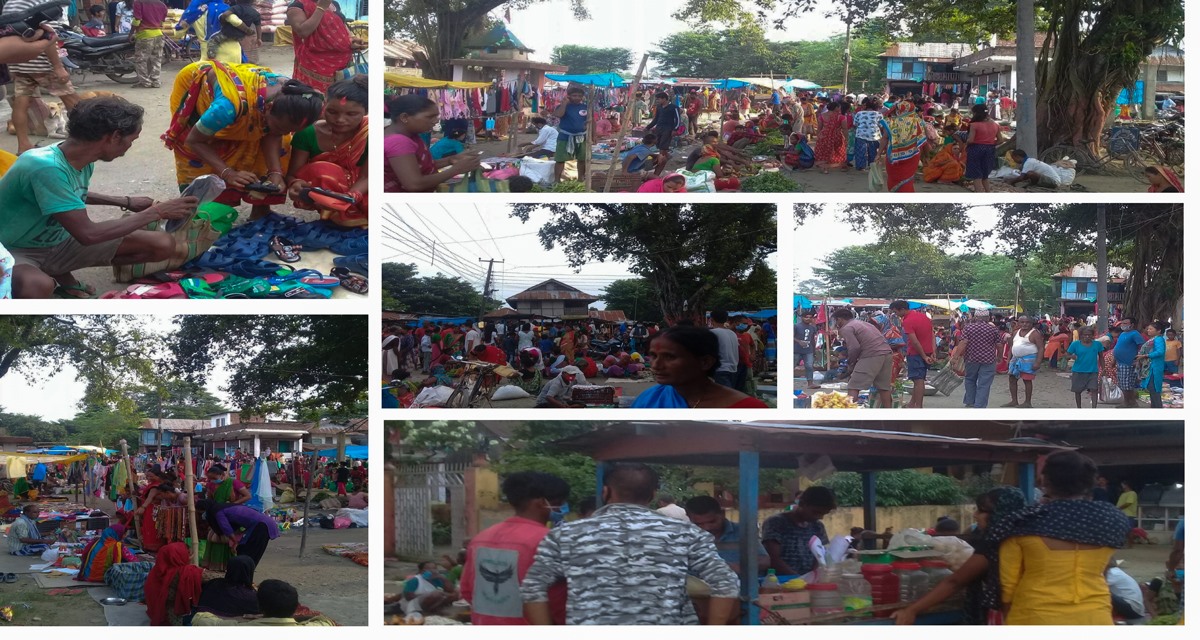 कोरोनादेखि डराउन छाडे मानिस, बढ्न थाल्यो भीडभाड