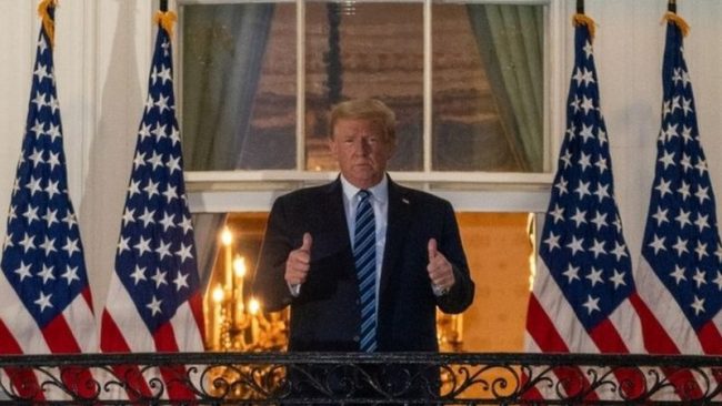 अस्पतालबाट फर्किए ट्रम्प, कस्तो छ उनको स्वास्थ्य