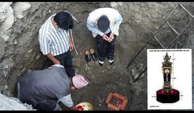 भगवान शिवको स्वर्ण स्तम्भ शिलान्यास