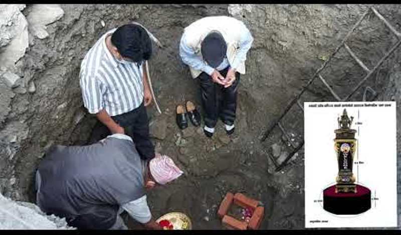 भगवान शिवको स्वर्ण स्तम्भ शिलान्यास