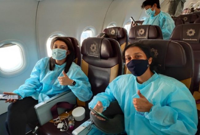 महिला टी २० च्यालेन्जका लागि खेलाडीहरु युएईमा