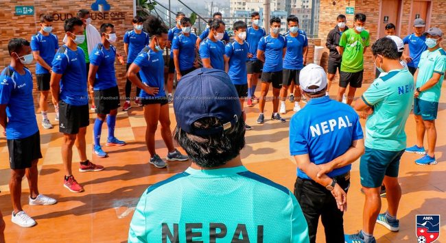 ढाकामा रहेका राष्ट्रिय फुटबल टोलीका सम्पूर्ण खेलाडीहरुको कोरोना रिपोर्ट नेगेटिभ