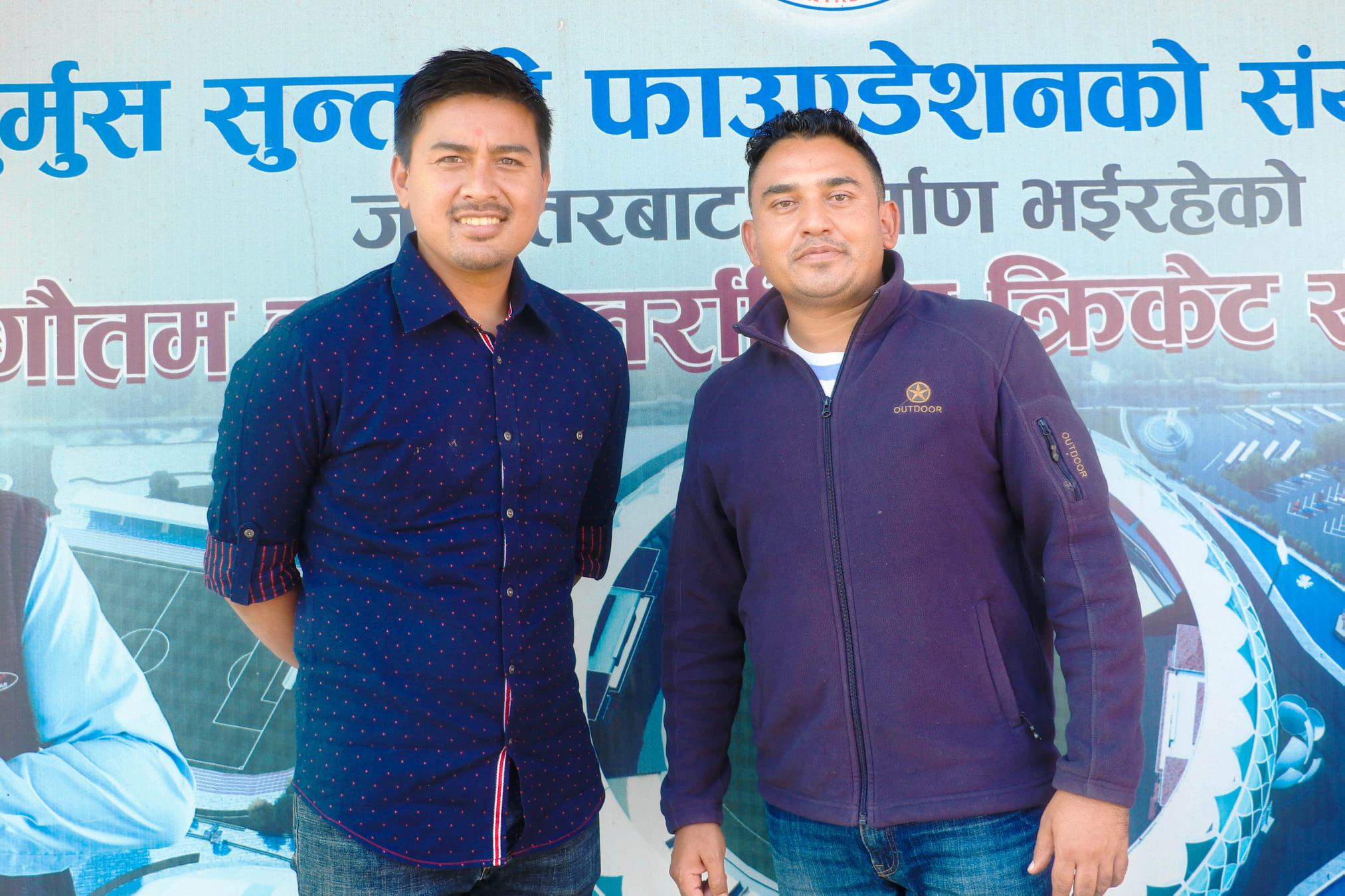 कप्तान मल्लद्वारा गौतमबुद्ध अन्तर्राष्ट्रिय क्रिकेट मैदानको भ्रमण