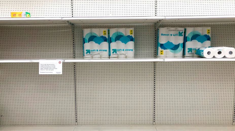 लकडाउनको त्रासले अमेरिकामा ट्वाइलेट पेपरको अभाव !