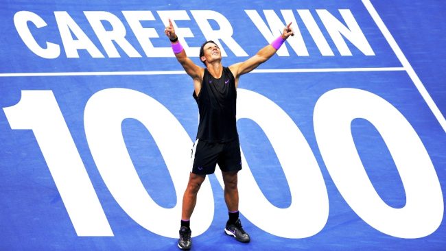 विश्व टेनिसमा एक हजार जित हासिल गर्ने नाडाल चौथो खेलाडी