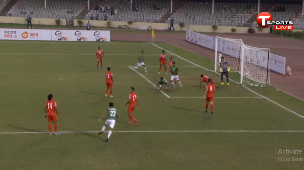 नेपाल र बङ्गलादेशबीचको मैत्रीपूर्ण फुटबल खेल (लाईभ) : नेपालले पहिलो गोल खायो