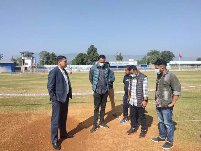 पारस खड्काले गरे गौतमबुद्ध अन्तर्राष्ट्रिय क्रिकेट मैदानको भ्रमण (फोटोफिचर)